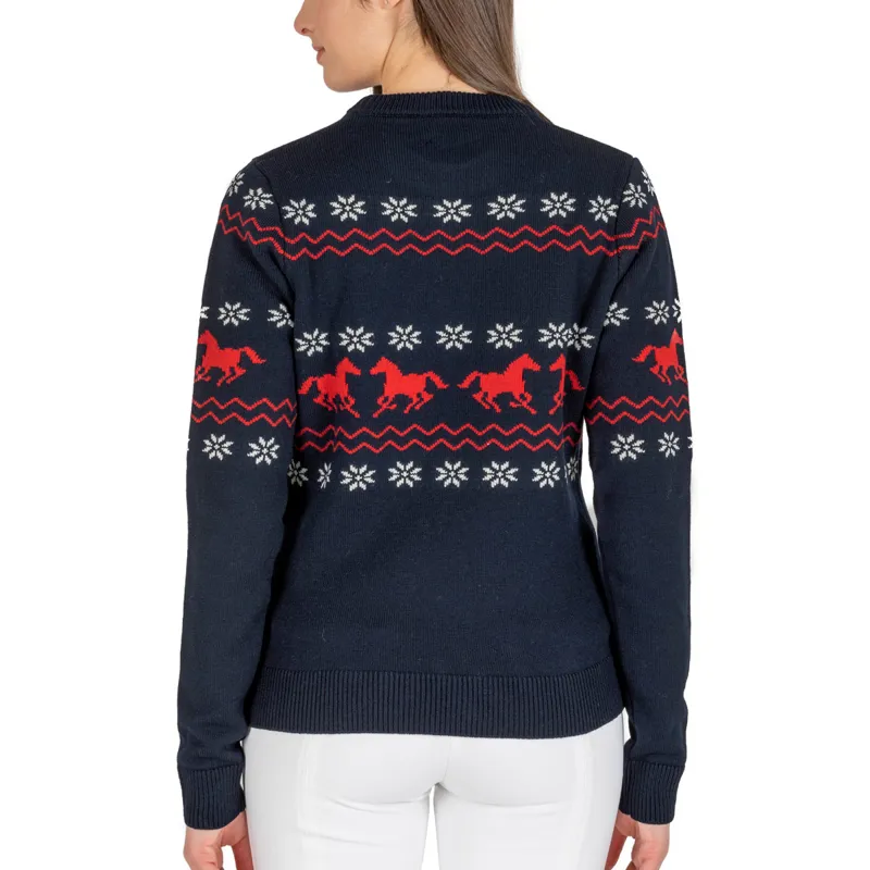 Equiline Nitan Womens Sweater - Blue/Red-1