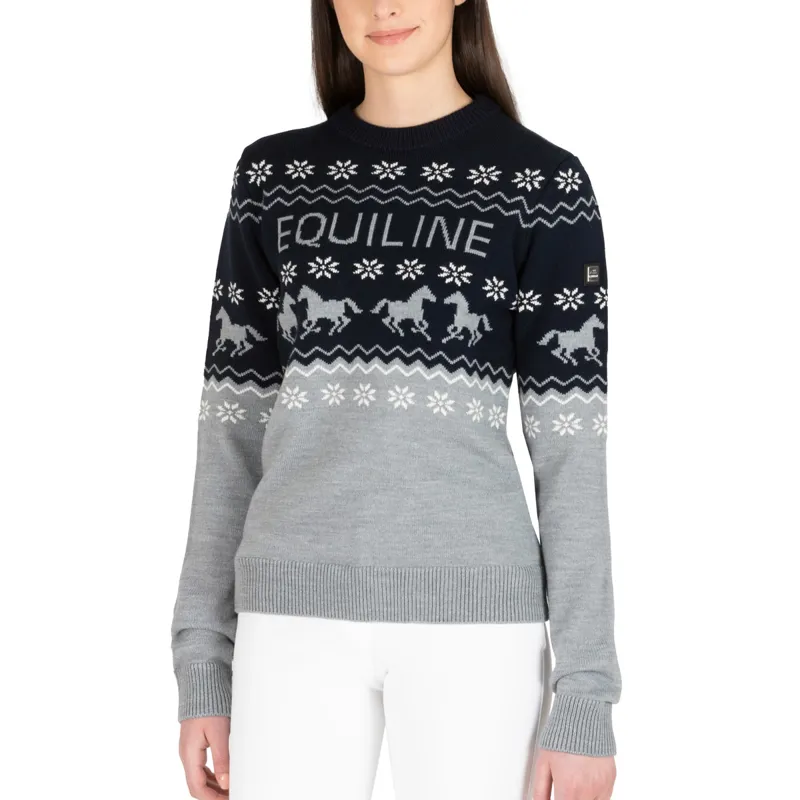 Equiline Nitan Womens Sweater - Light Grey
