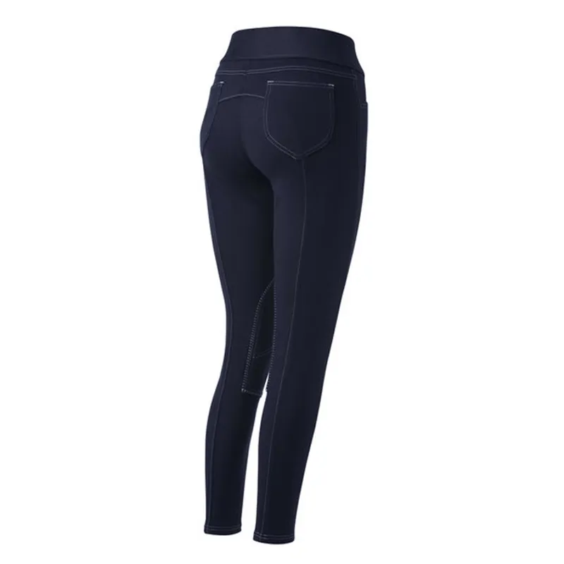 Equi-Theme Pull On Ladies Breeches - Navy