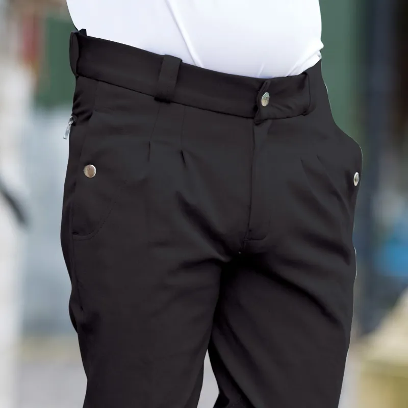 Equetech Kingham Knee Patch Mens Breeches - Black-1