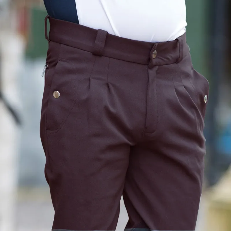 Equetech Kingham Knee Patch Mens Breeches - Walnut-1