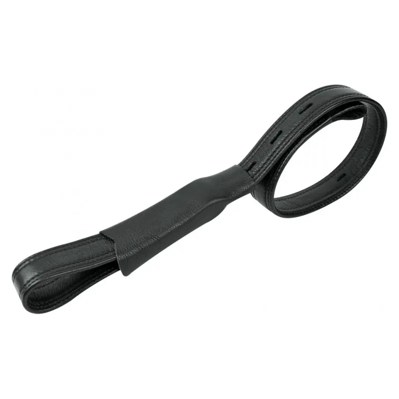 Eric Thomas Stirrup Leathers with Hook - Black