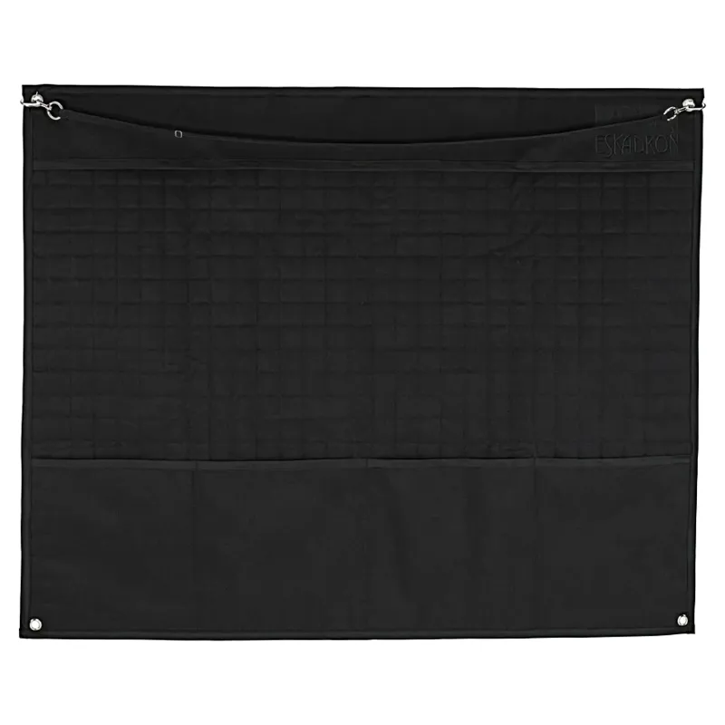Eskadron Half Stable Quilted Curtain - Black
