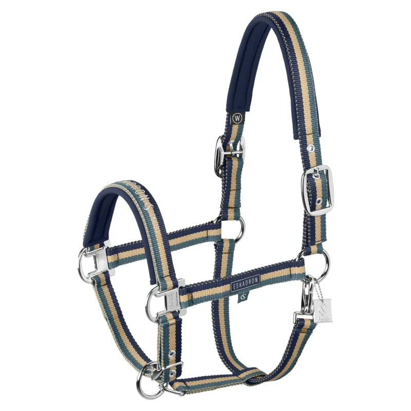 Eskadron Classic Sports Double Pin Headcollar - Ocean/Sierra/Navy