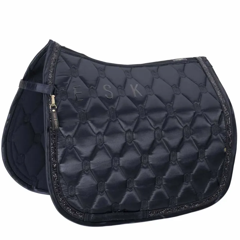 Eskadron Heritage Satin Jewel Dressage Saddlecloth - Navy