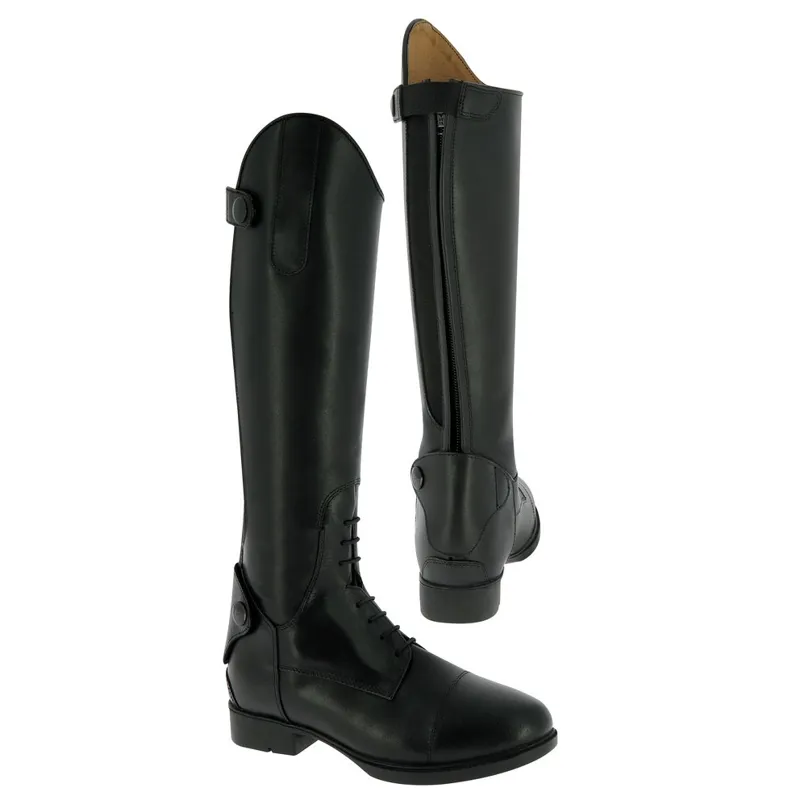 Equi-Theme Childrens Leather Riding Boots - Black