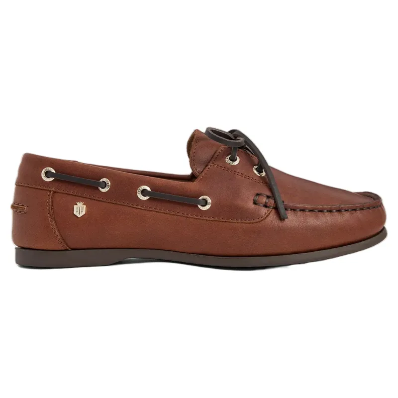 Fairfax and Favor Salcombe Womens Deck Shoes - Tan Leather-2