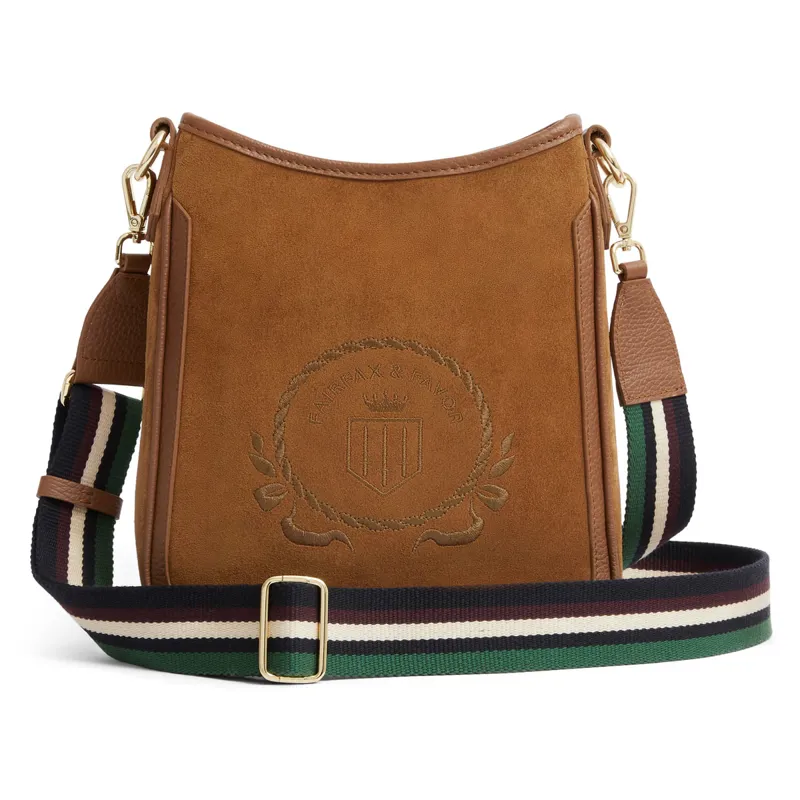 Fairfax and Favor Richmond Messenger Bag - Tan Suede