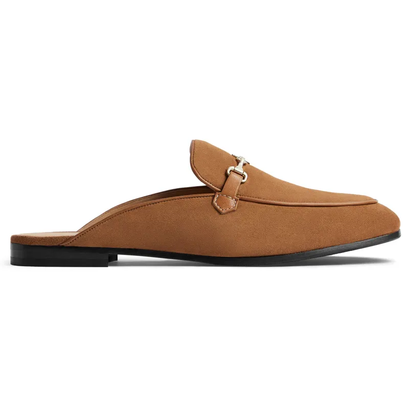 Fairfax and Favor Tuddenham Ladies Mules - Tan Suede-2