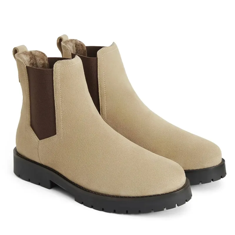 Fairfax and Favor Sheepskin Boudica Ladies Ankle Boots - Caramel Suede