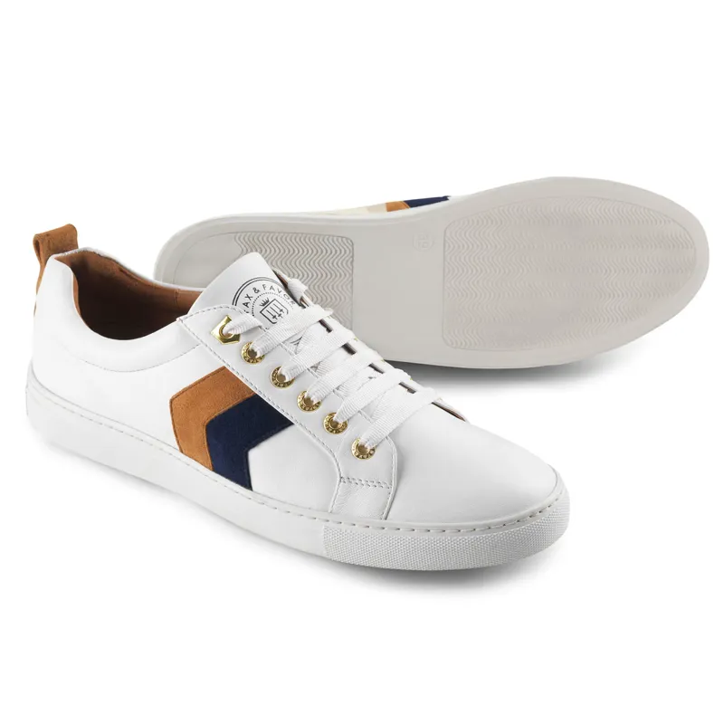 Fairfax and Favor Alexandra Trainers - Tan/Navy-1