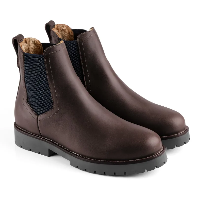 Fairfax and Favor Sheepskin Boudica Womens Ankle Boots - Mahogany