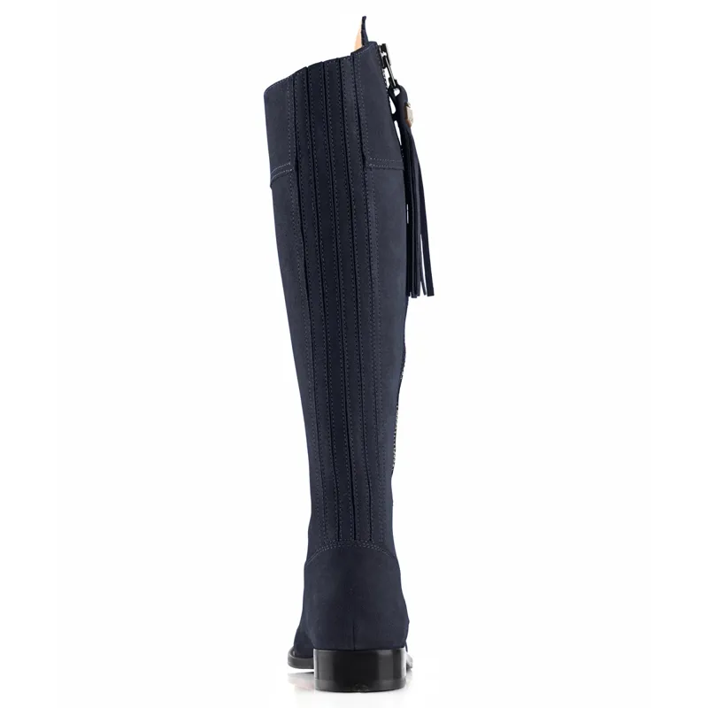 Fairfax and Favor Regina Flat Boots - Navy Suede-3