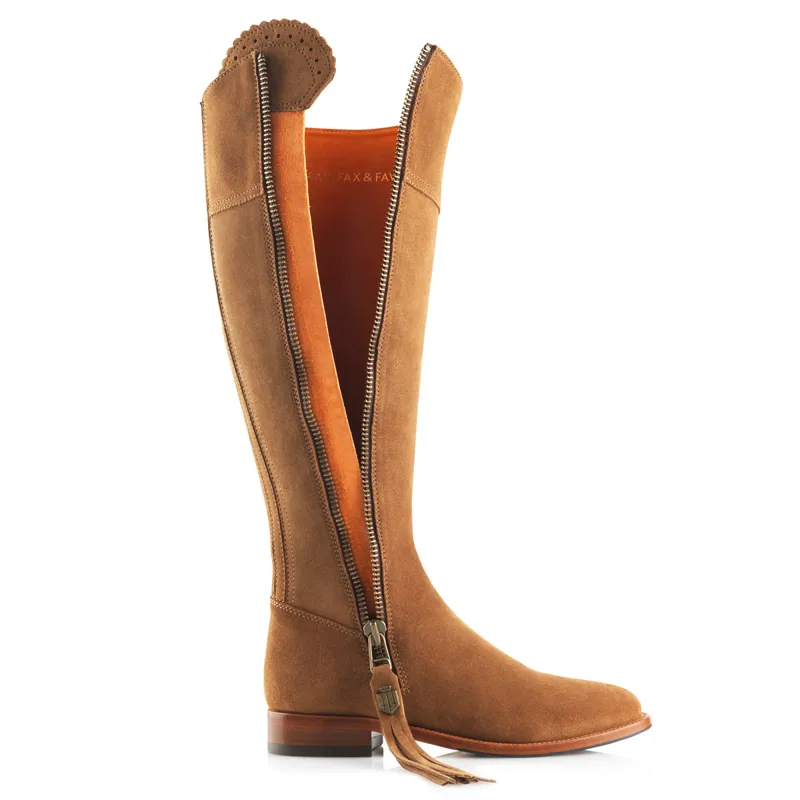 Fairfax and Favor Regina Flat Boots - Tan Suede-2