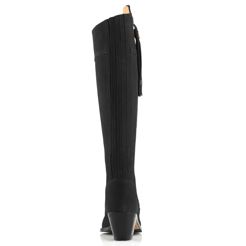 Fairfax and Favor Regina Heeled Boots - Black Suede-4