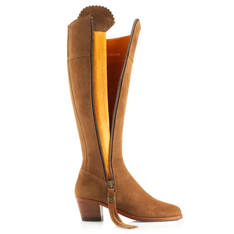 Fairfax and Favor Regina Heeled Boots - Tan Suede-2