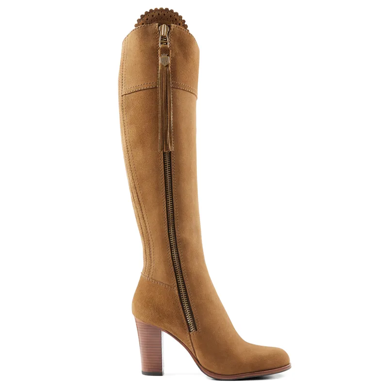 Fairfax and Favor Regina High Heeled Boots - Tan Suede