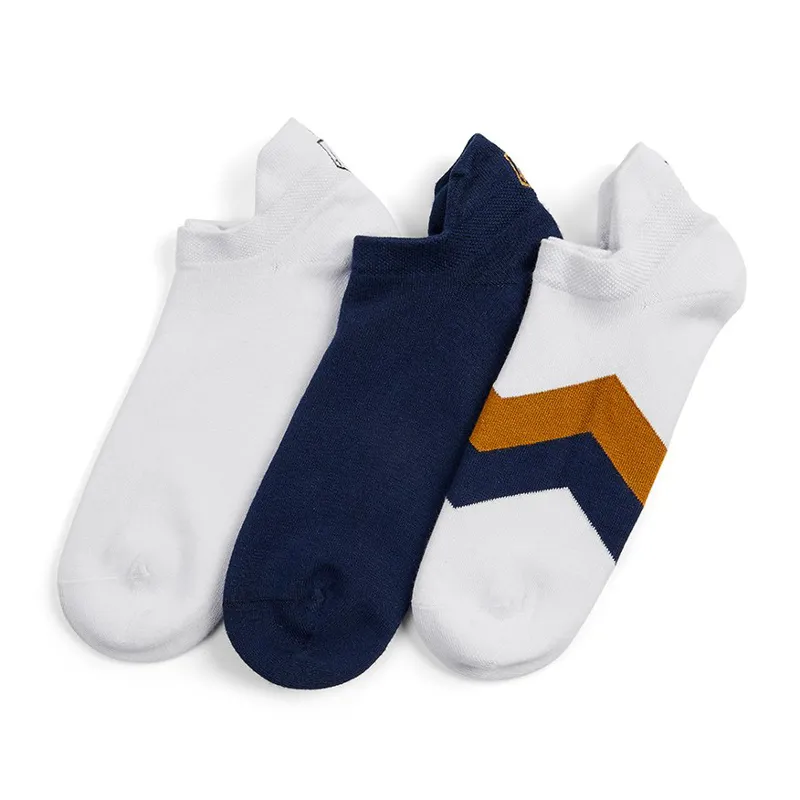 Fairfax and Favor Signature Trainer Socks 3 Pack - White/Navy