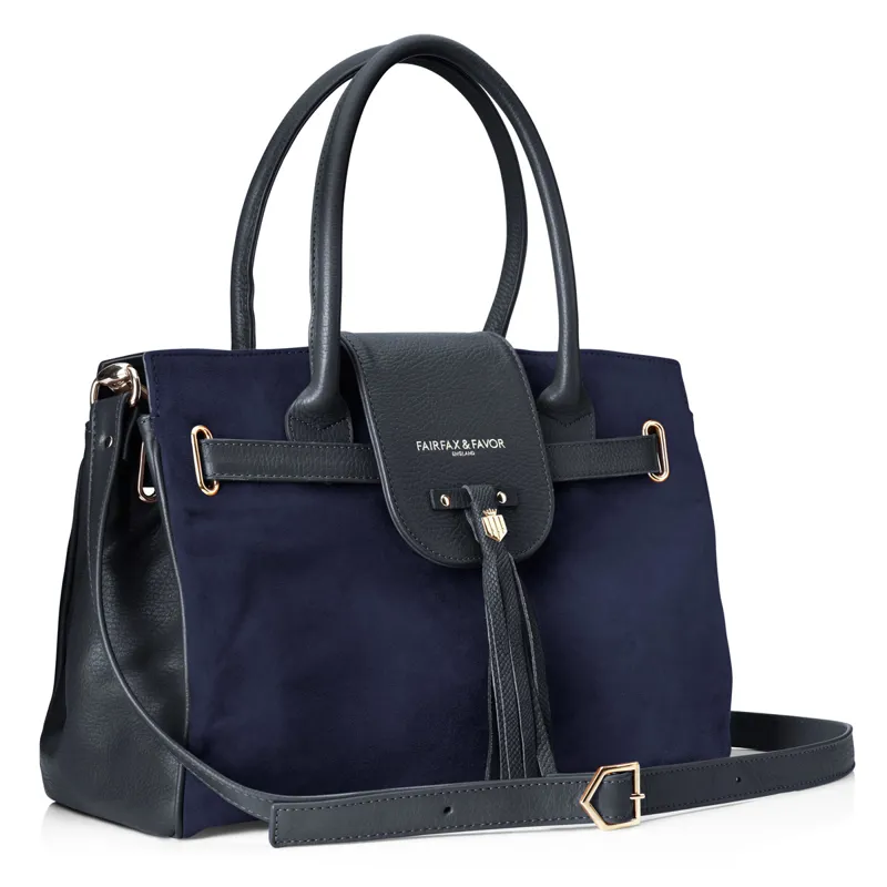 Fairfax and Favor Windsor Handbag - Navy-1