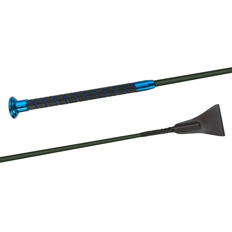 Fleck Silk Touch Ultrasoft Grip Crystal Whip - Black/Blue