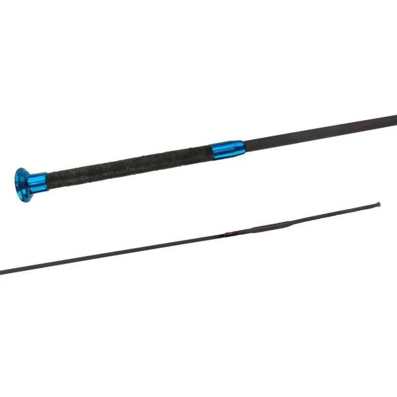Fleck Silk Touch Ultrasoft Grip Dressage Whip - Black/Blue