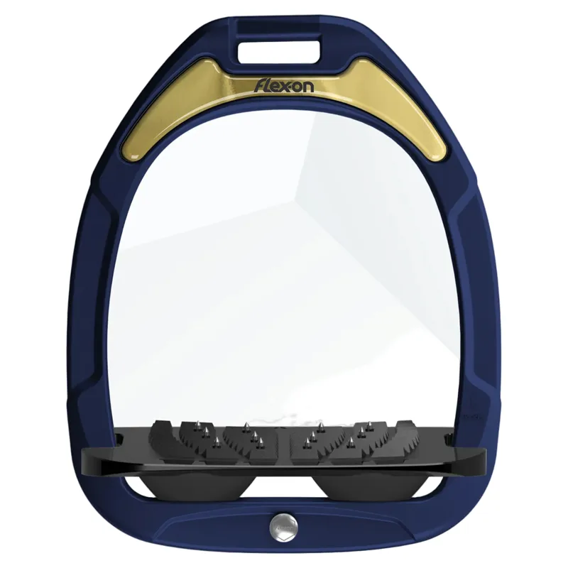 Flex-On Green Composite Ultra Grip Stirrups - Navy/Black/Black/Gold