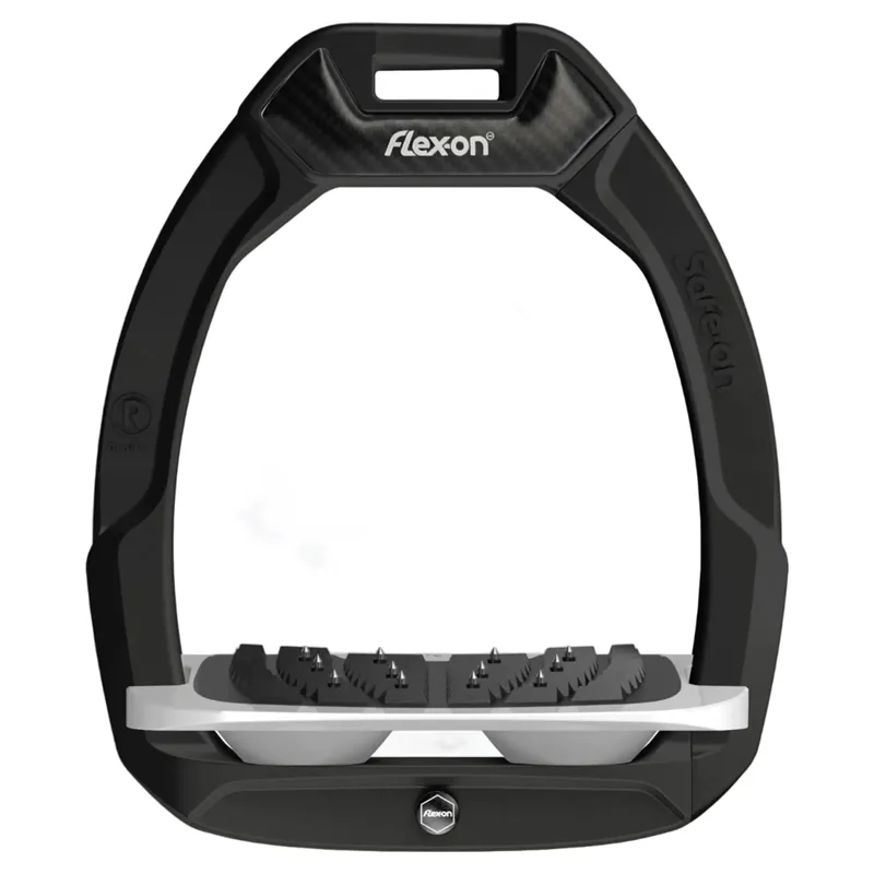 Flex-On Safe-On Ultra Grip Safety Stirrups - Black/Grey/Grey/Carbon