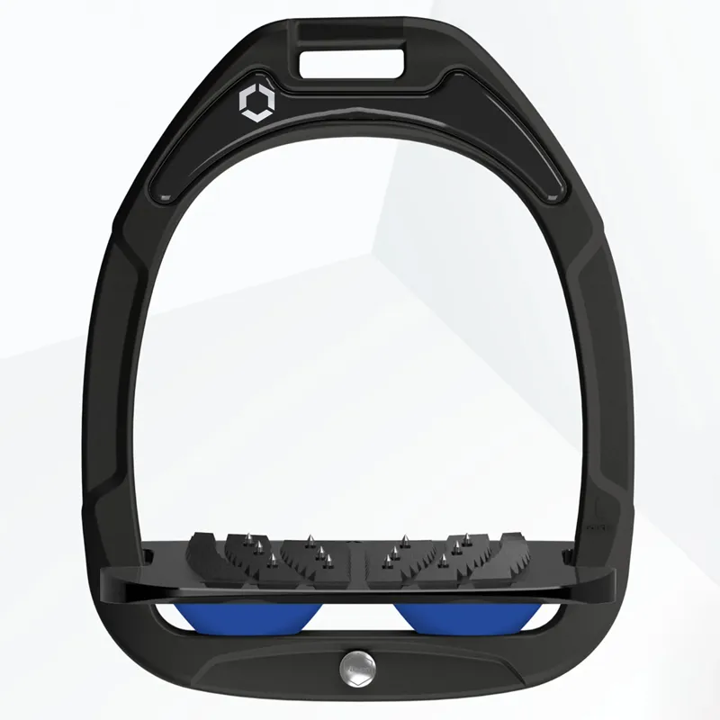 Flex-On Green Composite Ultra Grip Stirrups - Black/Black/Dark Blue-1