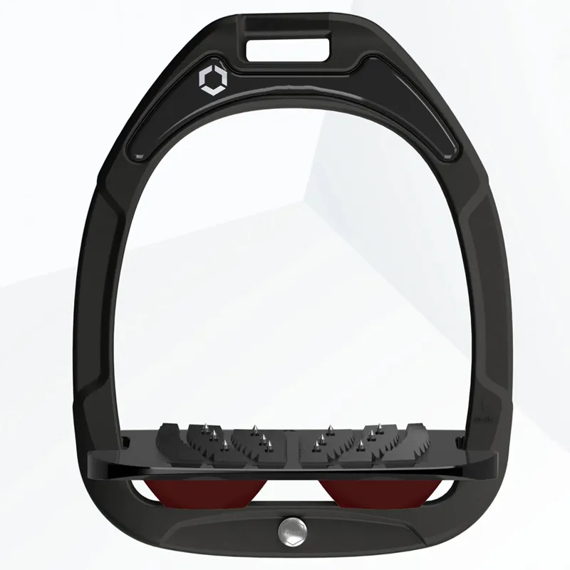 Flex-On Green Composite Ultra Grip Stirrups - Black/Black/Plum-1
