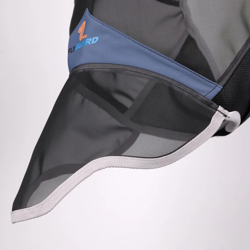 Shires FlyGuard Pro Air Motion Fly Mask with Ears and Nose - Deep Air Force Blue-2