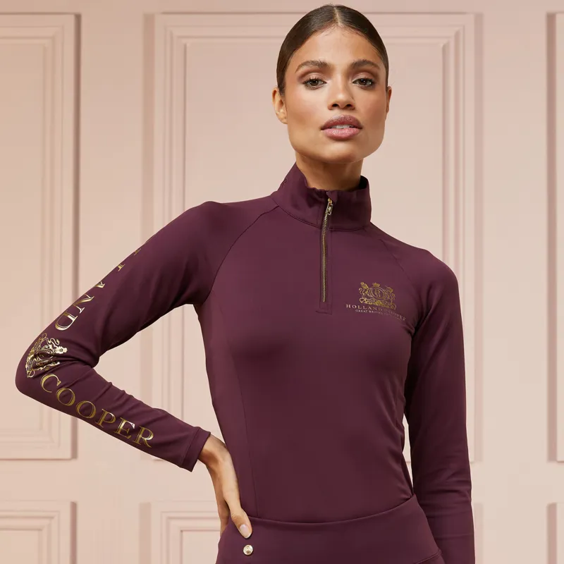 Holland Cooper Long Sleeve Ladies Base Layer - Mulberry