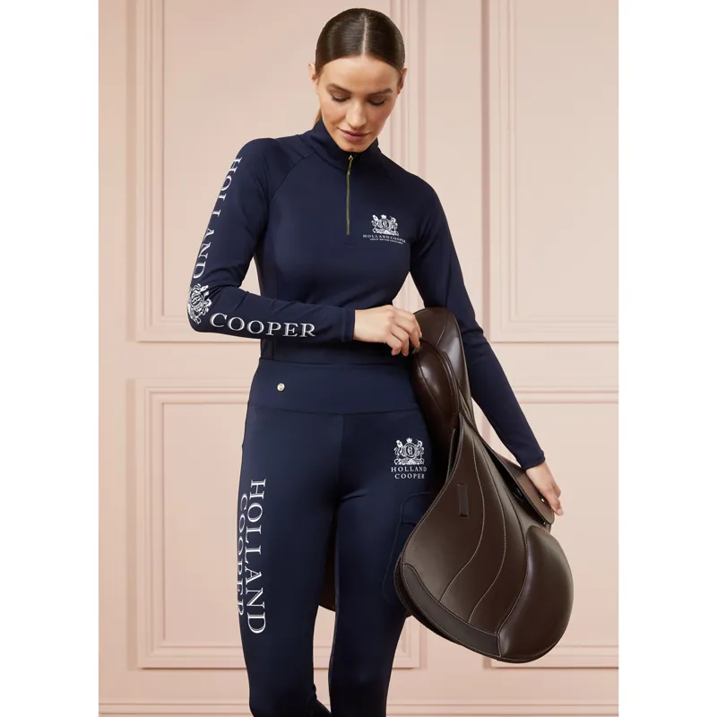 Holland Cooper Long Sleeve Womens Base Layer - Ink Navy-2