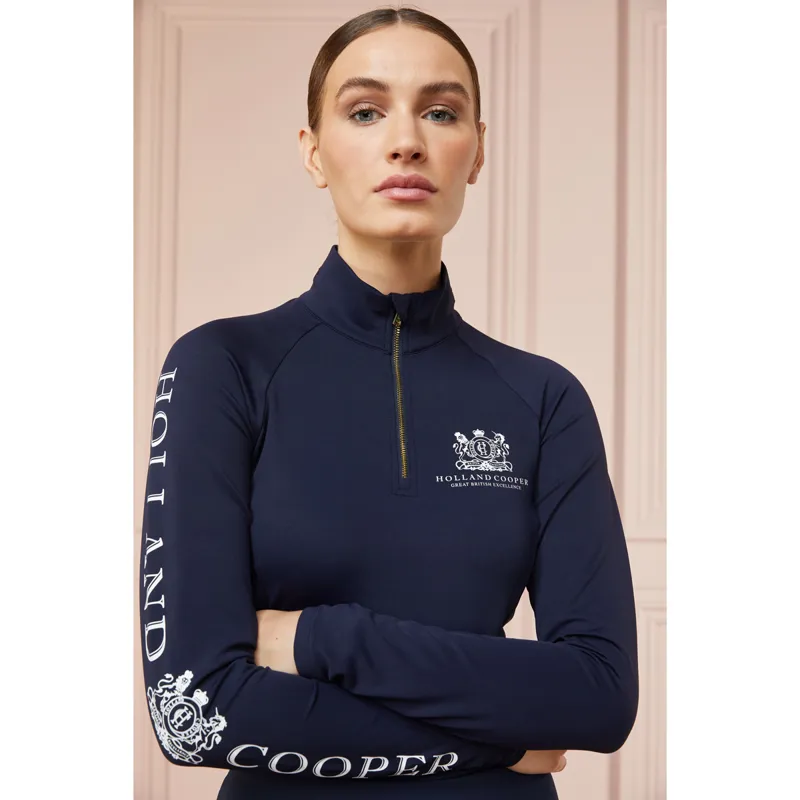 Holland Cooper Long Sleeve Womens Base Layer - Ink Navy-4