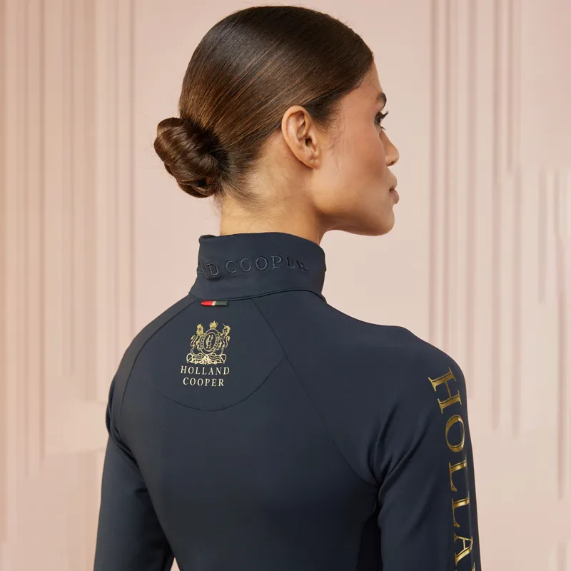 Holland Cooper Long Sleeve Ladies Base Layer - Slate Gold-1