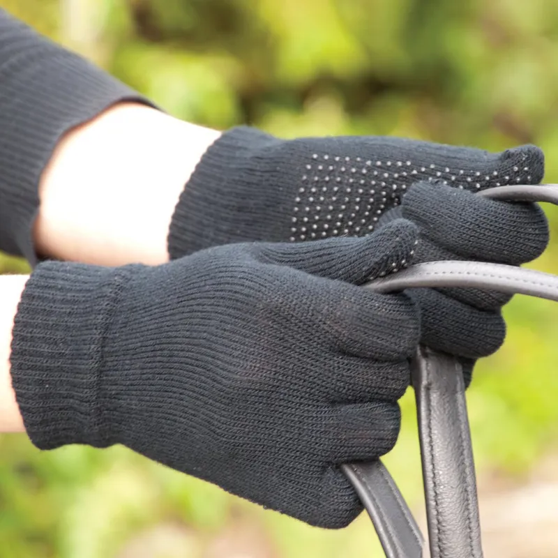 Harlequin Magic Adults Riding Gloves - Black