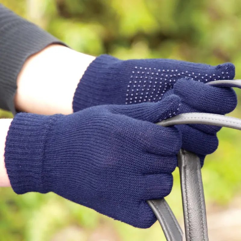 Harlequin Magic Adults Riding Gloves - Navy