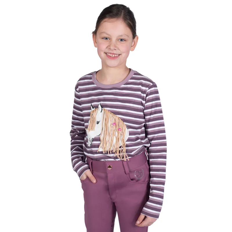 HKM Alva Junior Girls Long Sleeve T-Shirt - Lilac