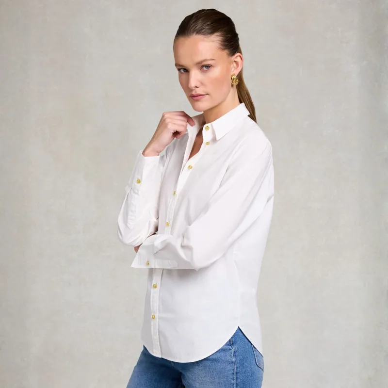 Holland Cooper Classic Womens Shirt - White-4
