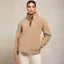 Holland Cooper Country Fleece Half Zip Ladies Jumper - Natural Borg