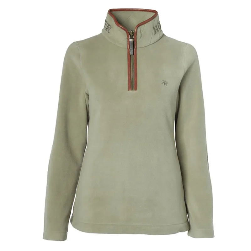 Holland Cooper Country Fleece Half Zip Womens Jumper - Sage-1