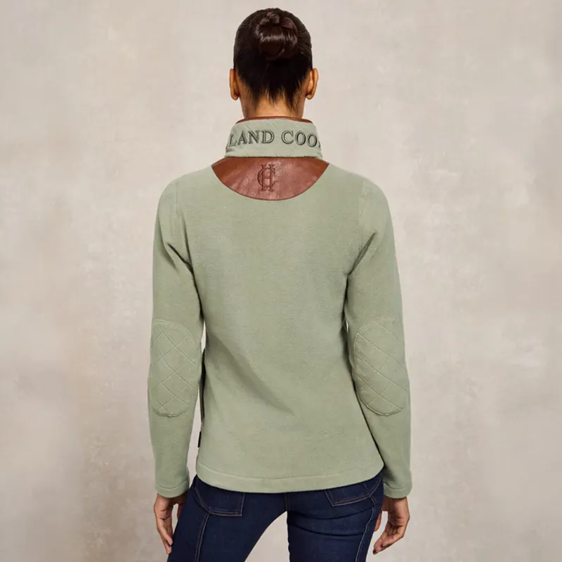 Holland Cooper Country Fleece Half Zip Womens Jumper - Sage-2