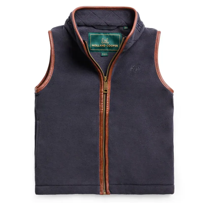 Holland Cooper Little Country Fleece Junior Gilet - Ink Navy