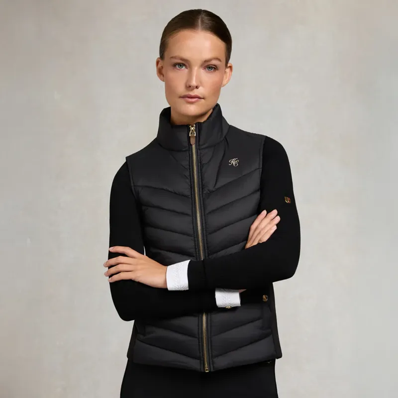 Holland Cooper Hybrid Womens Equestrian Gilet - Black