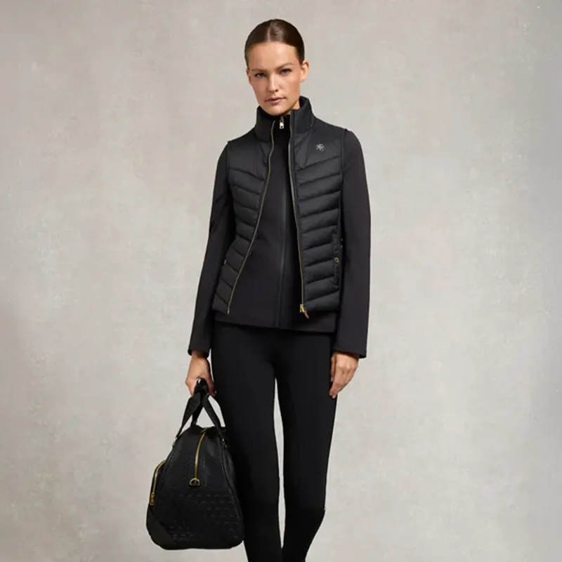 Holland Cooper Hybrid Womens Equestrian Gilet - Black-4