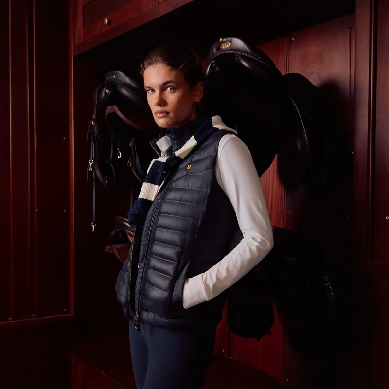 Holland Cooper Womens Lightweight Puffer Gilet - Ink Navy-6