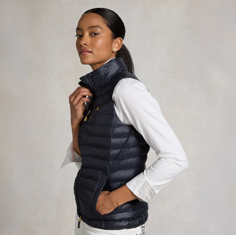 Holland Cooper Womens Lightweight Puffer Gilet - Ink Navy-2