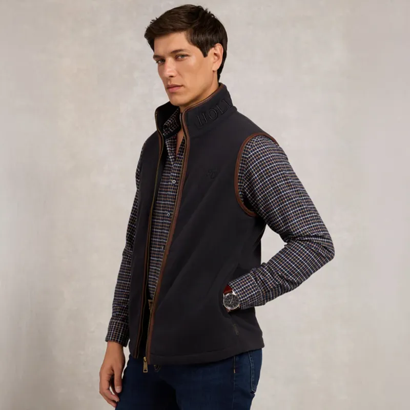 Holland Cooper Country Mens Fleece Gilet - Ink Navy-6