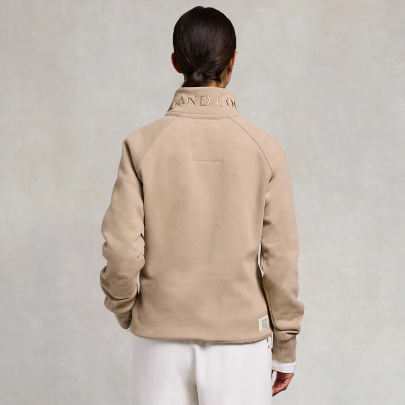 Holland Cooper Sporting Goods Henley Womens Quarter Zip - Taupe-2