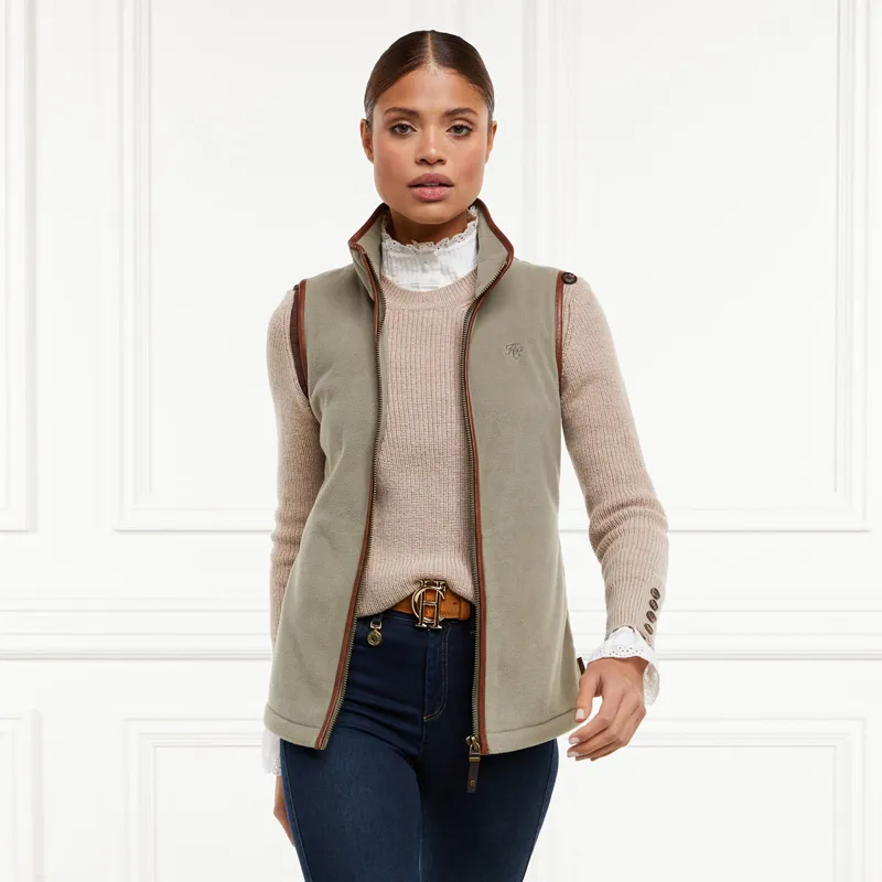 Holland Cooper Country Fleece Womens Gilet - Sage