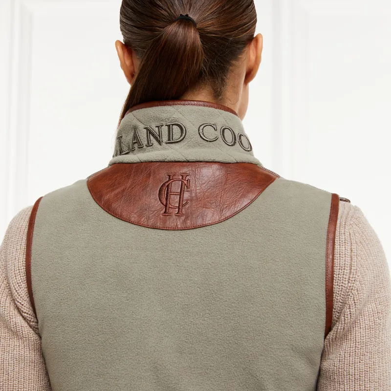 Holland Cooper Country Fleece Womens Gilet - Sage-1